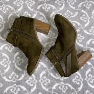 Olive Green Booties
